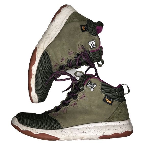 Teva Shoes - Teva Casual Hightop Leather and Textile Sneaker Boots Size 7
